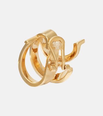 Triple Gancini clip-on earrings | Ferragamo