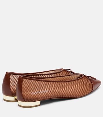 Gioia mesh and leather ballet flats | Aquazzura
