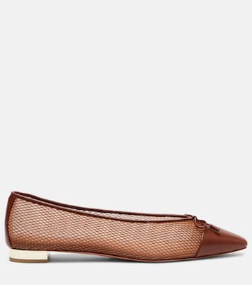 Gioia mesh and leather ballet flats | Aquazzura