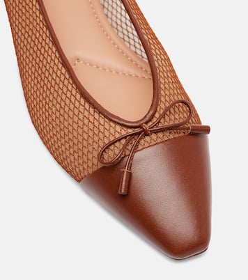 Gioia mesh and leather ballet flats | Aquazzura