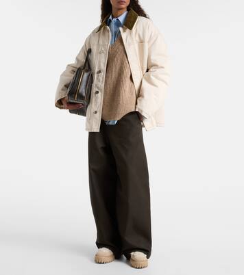 Hogan H700 shearling-trimmed suede ankle boots | Hogan