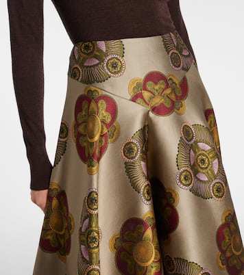 Milano printed jacquard midi skirt | La DoubleJ
