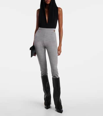 Wool and cotton-blend leggings | Balmain