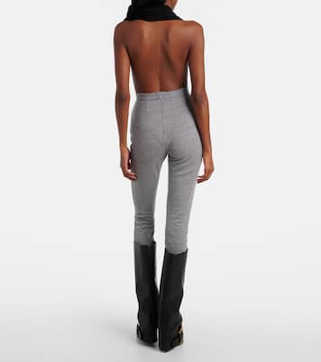 Wool and cotton-blend leggings | Balmain