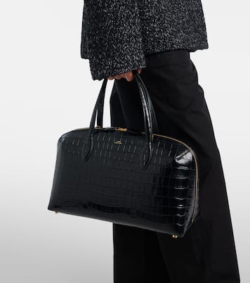 Lounge Medium croc-effect leather tote bag | Toteme