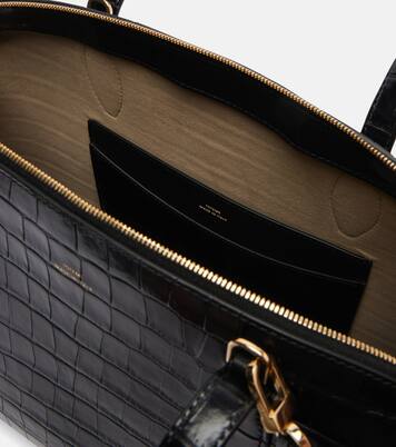Lounge Medium croc-effect leather tote bag | Toteme