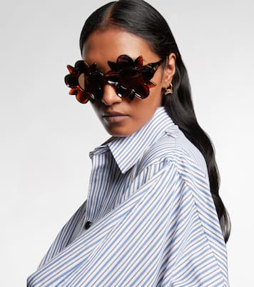 Runde Sonnenbrille Peggy Flower | Bottega Veneta