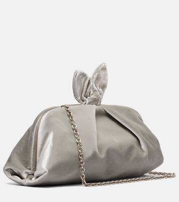 Clutch Bow Tie Small in velluto | Aquazzura