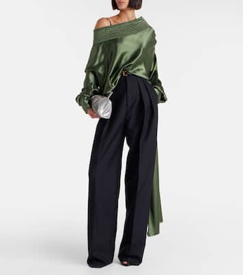 Clutch Bow Tie Small in velluto | Aquazzura