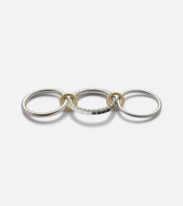 Petunia Eclipse sterling silver and 18kt gold ring with diamonds | Spinelli Kilcollin