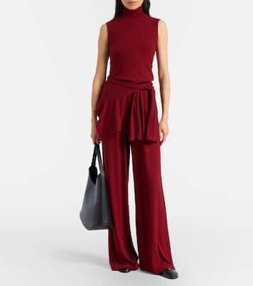 Lauren pleated jersey wide-leg pants | Leset