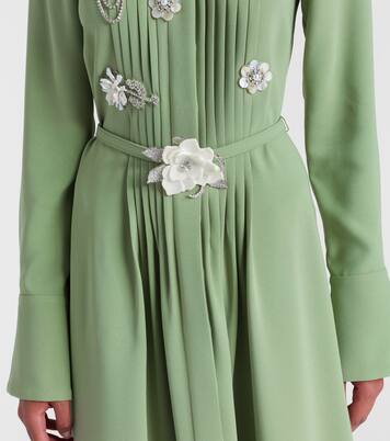 Embroidered silk-blend georgette gown | Oscar de la Renta