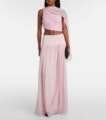 Solene high-rise mesh maxi skirt | Posse