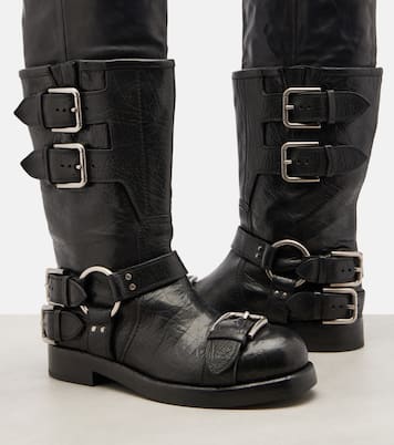 Leather knee-high boots | Dolce&Gabbana
