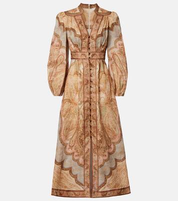 Wanderlust printed linen shirt dress | Zimmermann