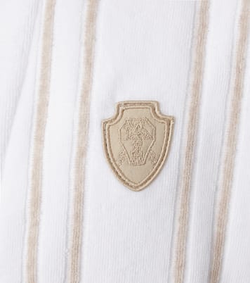Striped cotton terry bathrobe | Brunello Cucinelli