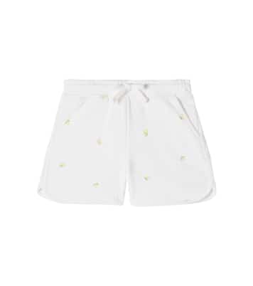 Embroidered cotton jersey shorts | Bonpoint