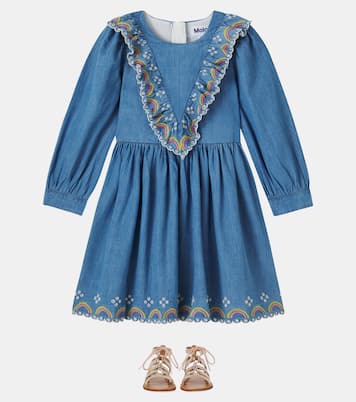 Cherinne broderie anglaise denim dress | Molo