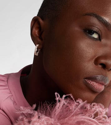 Pendientes de aro de oro de 14 ct (585/1000) con diamantes | Sydney Evan