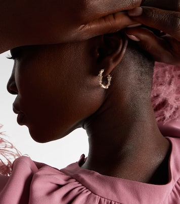 Pendientes de aro de oro de 14 ct (585/1000) con diamantes | Sydney Evan