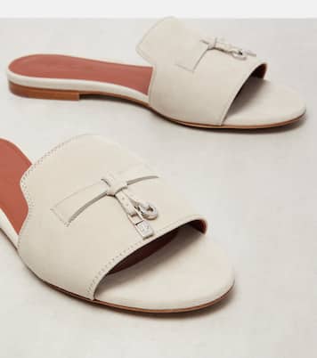Pantoletten Summer Charms aus Veloursleder | Loro Piana