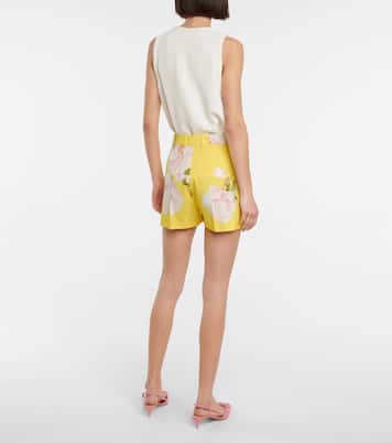 Valentino - Shorts a stampa in cotone e seta | Valentino