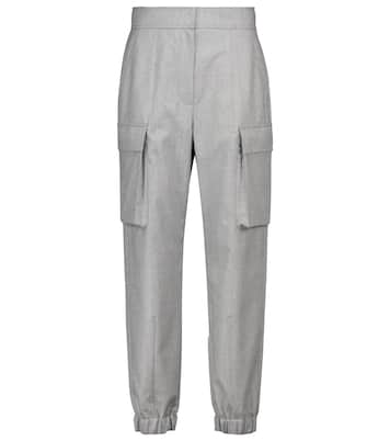 Wool flannel cargo pants | Brunello Cucinelli