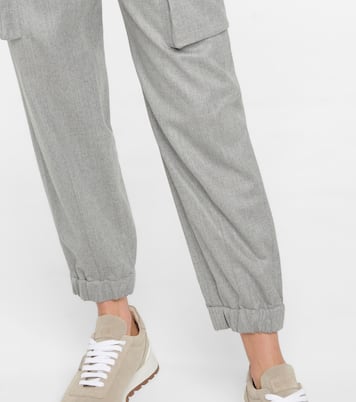 Wool flannel cargo pants | Brunello Cucinelli