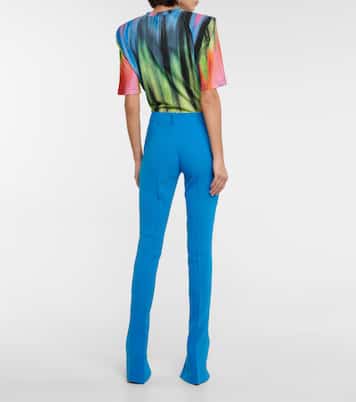 Freja high-rise techno crêpe pants | The Attico