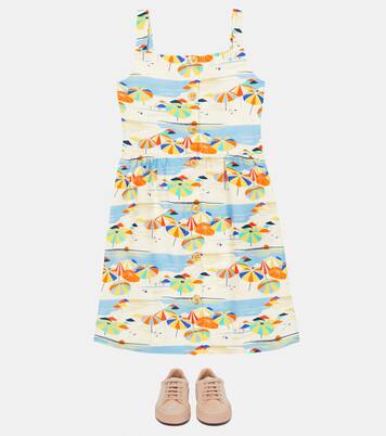 Robe Joan imprimée en lin | Loro Piana Kids