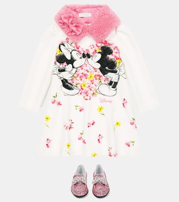 x Disney® printed satin dress | Monnalisa