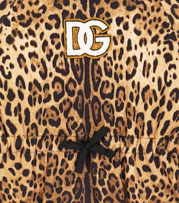 Abito in jersey di cotone leopardato | Dolce&Gabbana Kids