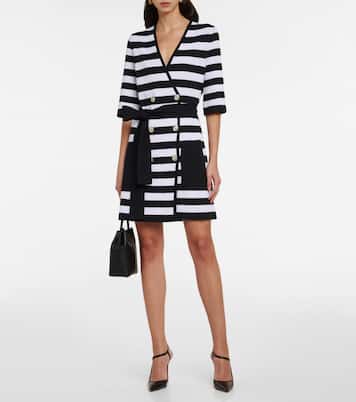 Striped wrap minidress | Ferragamo