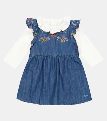 Baby Set aus Body, Kleid und Kuscheltier | Chloé Kids