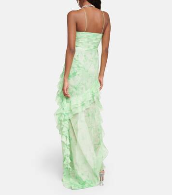 Verziertes Maxikleid aus Seide | Alessandra Rich