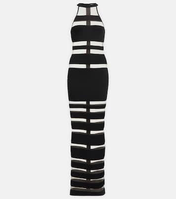 Maxikleid mit Mesh | Balmain