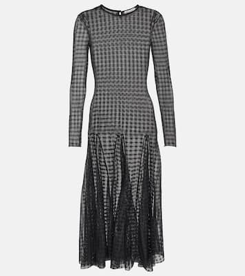 Abito midi in pizzo a quadretti | Ami Paris