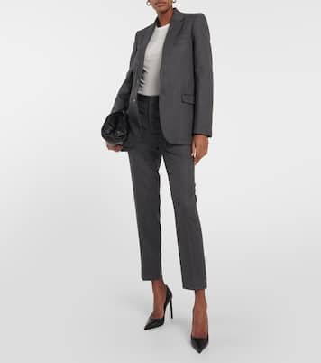 Straight wool flannel pants | Wardrobe.NYC