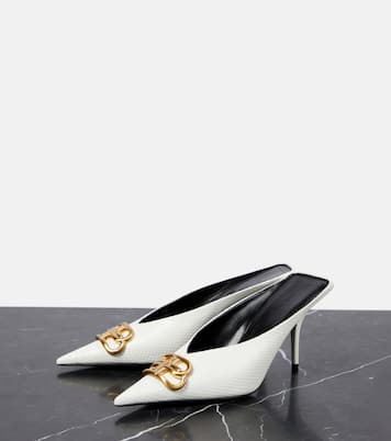 Square Knife BB python-effect leather mules | Balenciaga