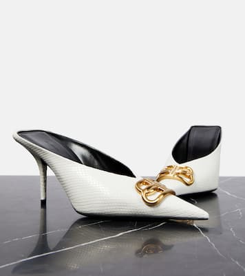 Square Knife BB python-effect leather mules | Balenciaga