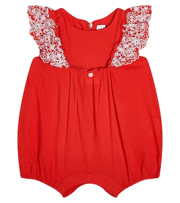 Bébé – Combi-short en coton à broderies anglaises | Tartine et Chocolat
