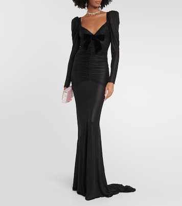Draped satin maxi dress | Alessandra Rich