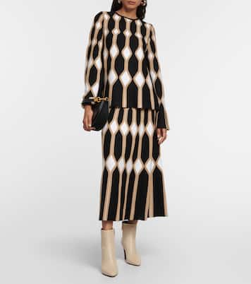 Jersey de punto intarsia de lana y seda | Chloé