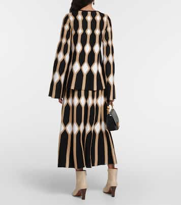 Jersey de punto intarsia de lana y seda | Chloé