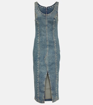 Abito midi in denim con decorazioni | Blumarine