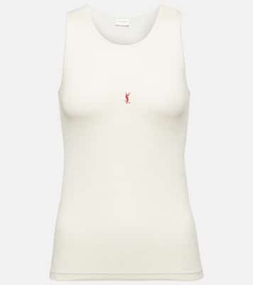Cassandre ribbed-knit wool tank top | Saint Laurent