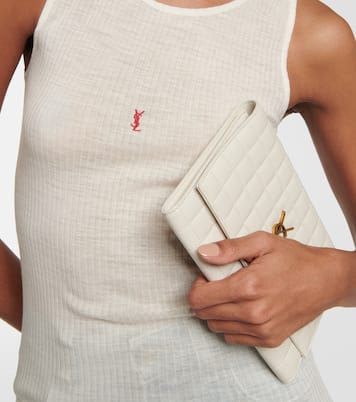 Cassandre ribbed-knit wool tank top | Saint Laurent