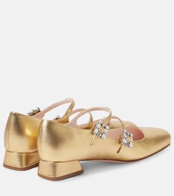 Très Vivier metallic leather Mary Jane pumps | Roger Vivier