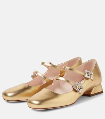 Très Vivier metallic leather Mary Jane pumps | Roger Vivier