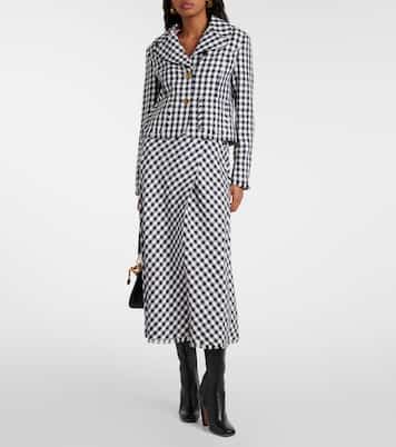 Gingham jacquard midi skirt | Etro